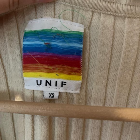 UNIF Womens Cream Crop-top - Picture 2 of 5